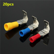 20 Pezzi terminali elettrici in PVC isolati con connettore a crimpare red/blue/yellow