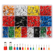 Excellway CT06 2120Pcs Terminale a pin in rame crimpato isolato per cavo da 22 a 5 AWG