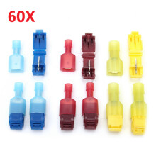 Excellway TC01 60 pezzi connettori terminali a innesto rapido isolati maschio e femmina set