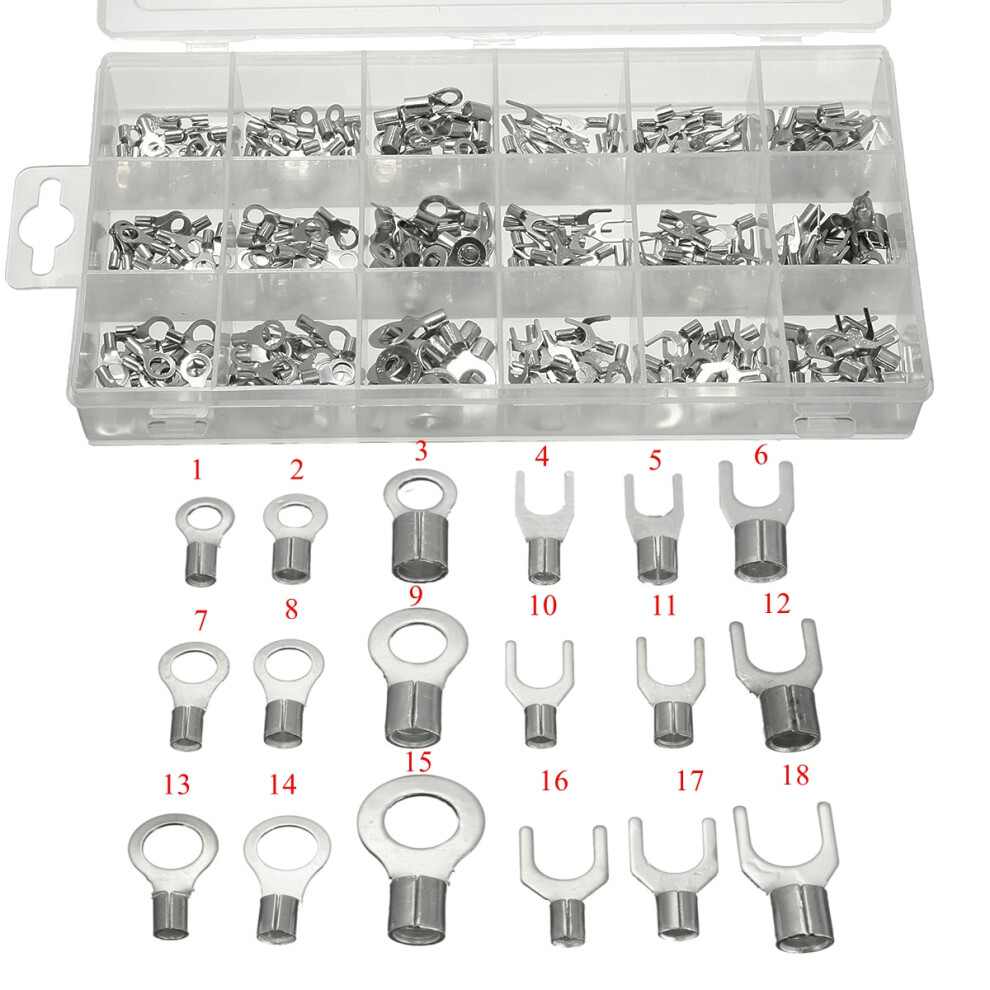 330Pcs Terminals Connector Assortment Non-Insulated Copper Set With Box 791177596341