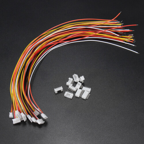 Excellway 10Pezzi Mini Micro JST 2.0 PH Connettore Plug a 5Pin con Cavi di 30cm 2