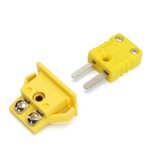 Connettore a spina miniaturizzato per termocoppia K tipo da montare su pannello
