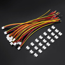 Excellway 20 pezzi 24AWG PH2.0 terminali a 3 pin filo elettronico linea testa singola