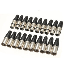 10 Paar XLR 3 Pin Mannelijk Vrouwelijk MIC Snake Plug Audio Microfoon Adapter Microfoon Kabel Connector