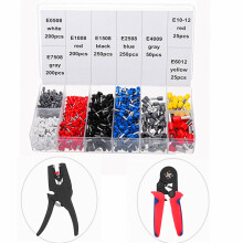 Excellway 1200Pezzi Kit di Terminali per Connettori di Filo Isolati e Non Isolati con Pinze Crimping