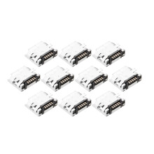 10 Pezzi di connettore femmina Micro USB Type B a 5 pin per socket di ricarica interfaccia socket con pin lungo 5.9.