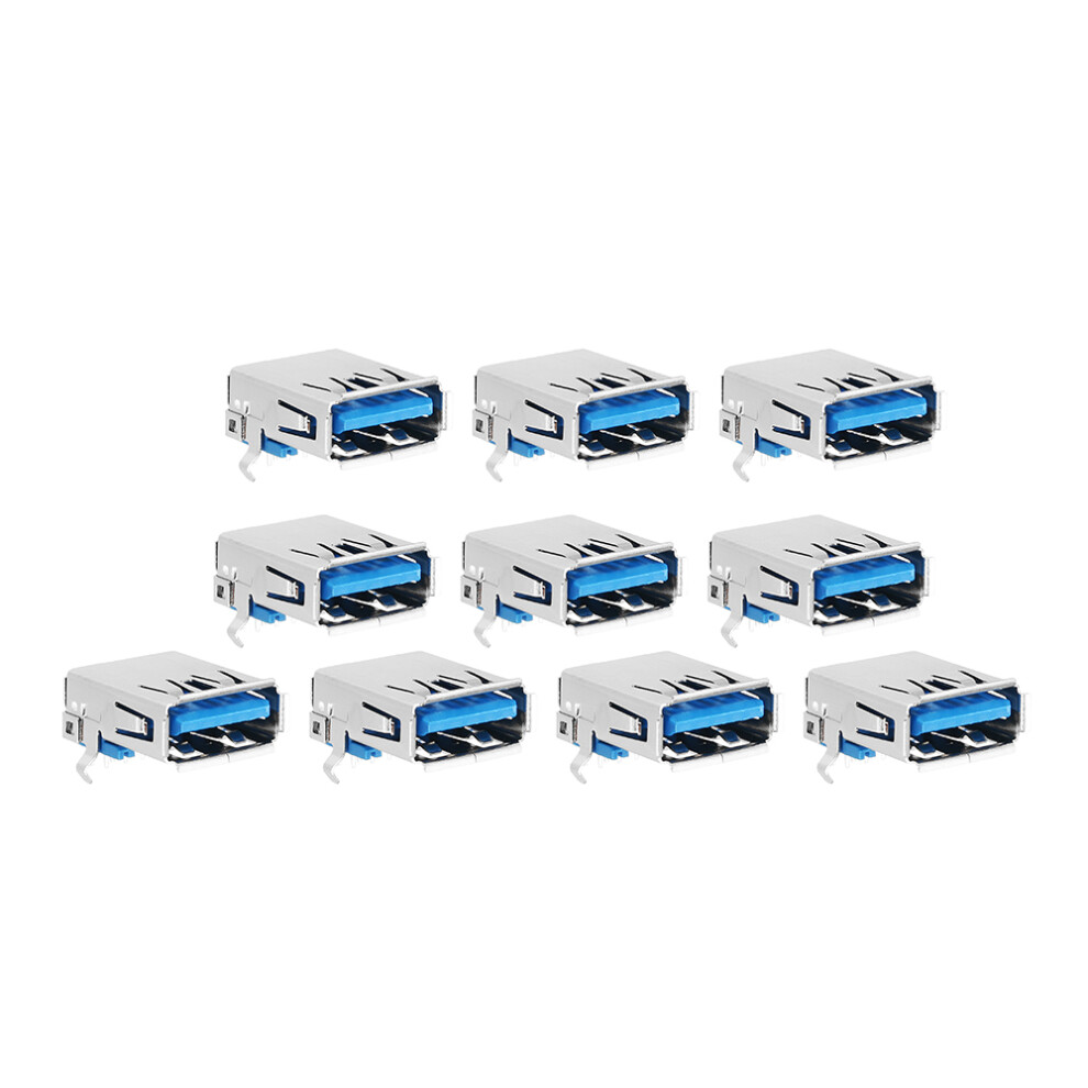 10 StüCk 3. 0 Usb Stecker AF90 Grad Typ A Weiblicher Steckverbinder Ladebuchse Usb - Buchsenanschluss-image