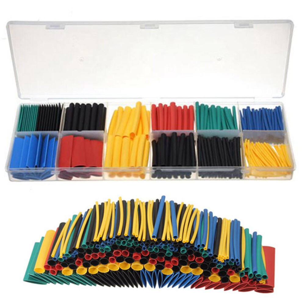 280Pcs Assortment Ratio 2:1 Heat Shrink Tube Tubing Sleeving Wrap Kit With Box 690187222151