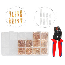 1000 Stück Elektrischer Crimp-Kit Drahtanschluss Crimpwerkzeug Stecker männlich weiblich isolierte Anschluss Crimpwerkzeug-Set