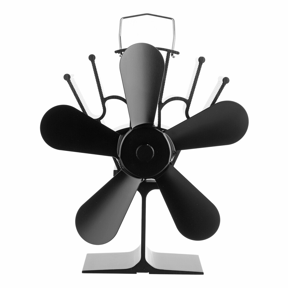 4 And 5 Blade Heat Self-Power Wood Stove Fan Burner Efficient Fireplace Silent 6900072352202