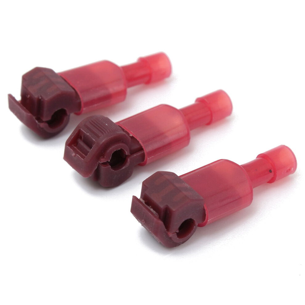 Excellway Tc01 50Pcs Red Quick Splice Wire Terminal And Male Spade Connector Set 731943076974
