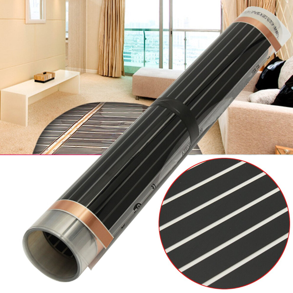 80Cm 2M/3M/4M 220V Far Infrared Floor Heating Vinyl Film Crystal Carbon Fiber Underfloor Heating Film 6900290095813