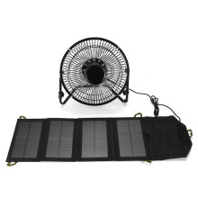 8 Inch USB Zonne Sensor Koelventilator + 7W Vouwbaar Zonnepaneel Tas Voor Mobiele Telefoon Oplader Power Sets