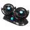 12V Adjustable Double 360 Degrees Mini Oscillating Fan Rotation Cooling Fan Air Conditioner 5