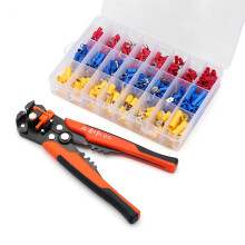 Pinza multifunzionale spelafili crimpatrice M3-400 pezzi set terminali elettrici a pressione fredda arancione