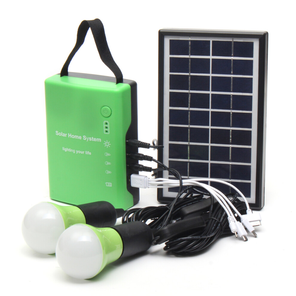 Portable 3W 9V Solar Panel Power Generator Usb Cable Charge Emergency Led System Light 836488052343