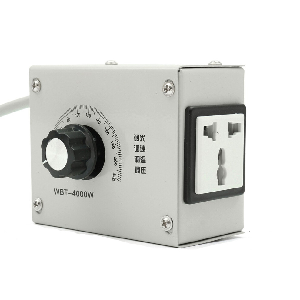 Wbt 4000W Ac 220V Variable Voltage Power Speed Controller For Fan Speed Motor Temperature Dimmer 3796737034773