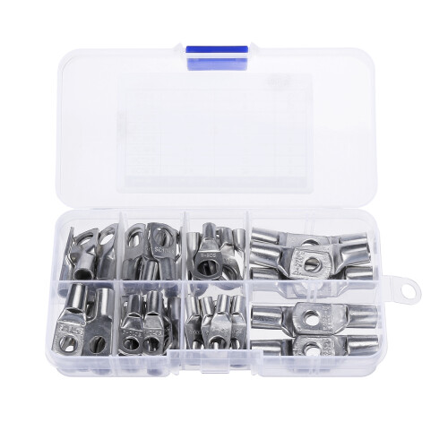 60PCS SC Terminali a Anello in Rame Stagnato per Cavi Nudi
