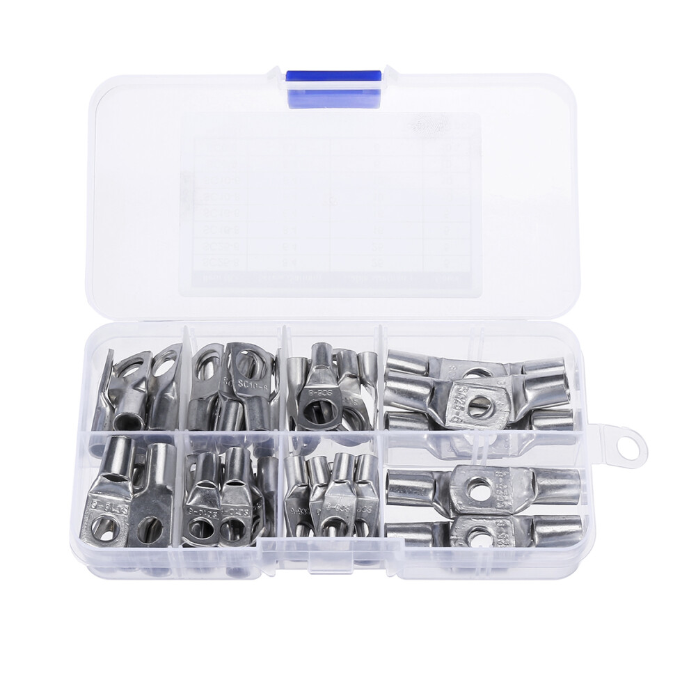 60Pcs Sc Tinned Copper Lug Ring Wire Connectors Bare Cable Terminals 881748542911