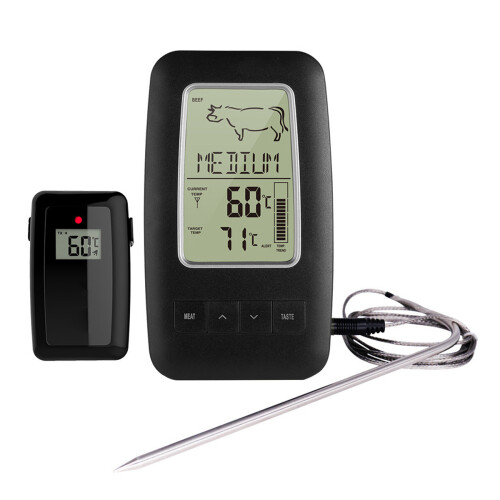 Termometro digitale wireless per barbecue BBQ con ricevitore da 60 m 2