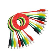 Cleqee P1025 10 pezzi Clip Alligatore Cavi di Test Elettrici Fai-da-te Clip Crocodile Doppio Estremità