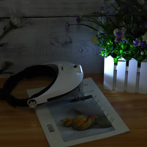 Kopfbügel Lupe mit LED-Lampe Licht Juwelier Lupe 2