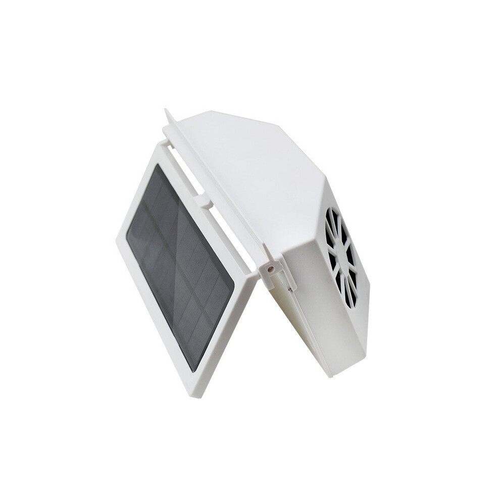 12V 3 Power Switch Solar Powered Car Ventilator Solar Powered Car Exhaust Fan Car Radiator White/Black 755339125466