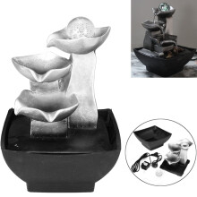 Fontana a Cascata Rockery Feng Shui Decorazioni da Tavolo per Interni con Suono dell'Acqua