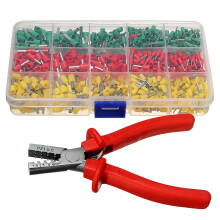 Attrezzo per crimpare pinza crimpatrice con kit assortito di 990 terminali a tubo.