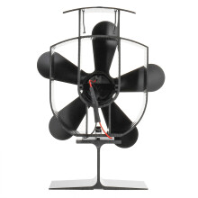 Ventola per stufa a legna a 5 pale alimentata a calore 1100rpm ultra silenziosa ventilatore ecologico per camino a legna.