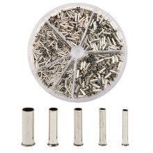 1900 Pezzi terminali di cavo non isolati connettori 0.5 mm2 0.75 mm2 1.0 mm2 1.5 mm2 2.5 mm2
