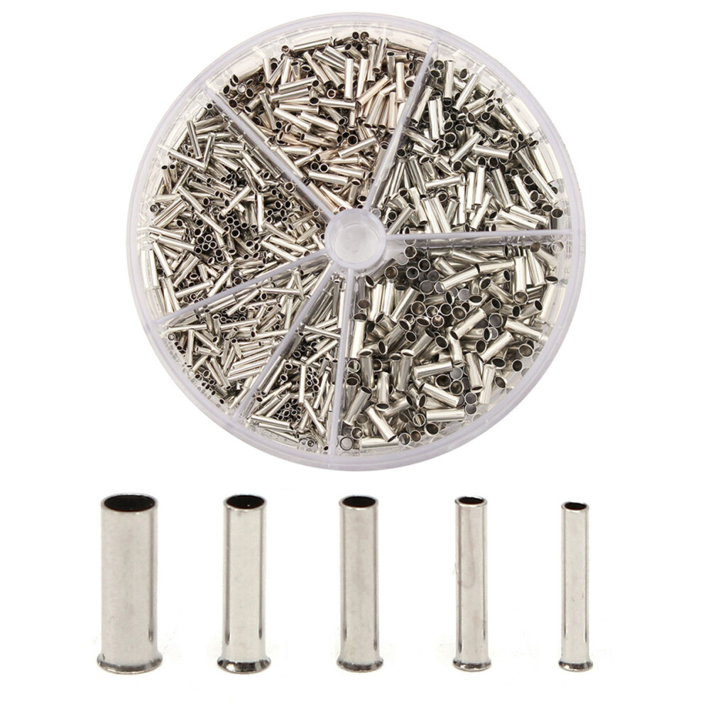 1900Pcs Bare Uninsulation Cable Terminals Connectors 0.5Mm2 0.75Mm2 1.0Mm2 1.5Mm2 2.5Mm2 791177499109