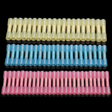 100 Pezzi connettori a crimpare isolati termorestringenti per cavi terminali impermeabili marini automobilistici in rame kit elettrici