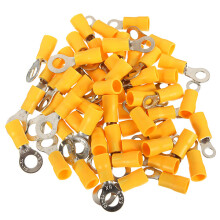 20PCS Connettori Terminali Elettrici a Raccordo Termorestringente Gialli 4-6mm