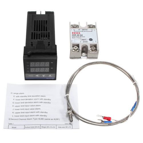 REX - C100 220V Digitale PID Temperatuurregelaar Kit 2