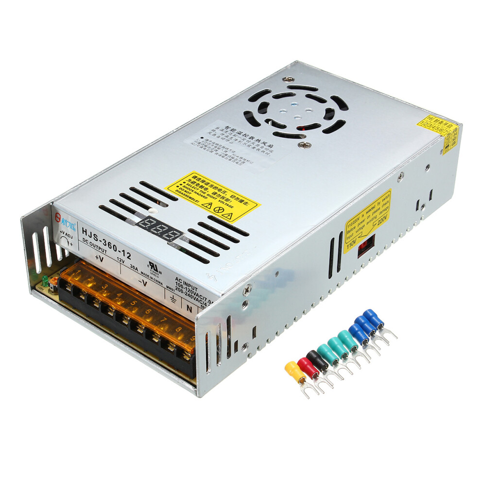 Lcd 12V 30A 360W 110/220V Regulated Switch Power Supply Led Strip Monitor Switching Power Supply 6901251375401