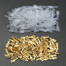 100 Pezzi Terminali a crimpare femmina a paletta in rame 4.8 mm 22~16AWG