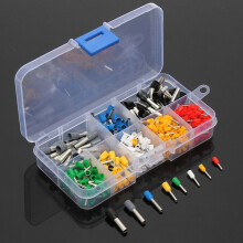 Excellway CT01 400Pcs Connettori a crimpare in rame isolati per terminali a pin di corda