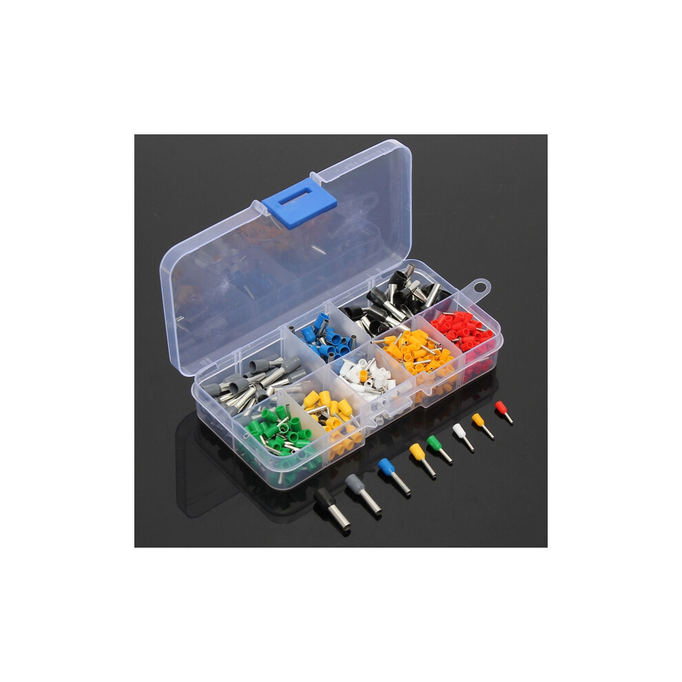 Excellway Ct01 400Pcs Wire Copper Crimp Connector Insulated Cord Pin End Terminals 711331976116