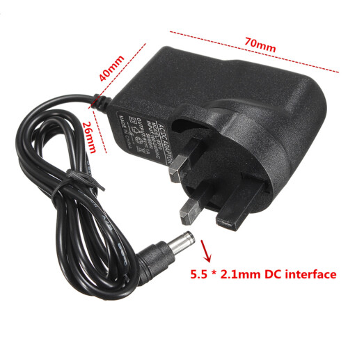 9V 1A AC - DC Adapter Lader voor Argos Bush Draagbare DVD Speler 1