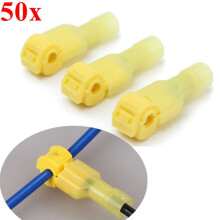 Excellway TC01 50 pezzi Connettore a forcella femmina Quick Splice yellow set