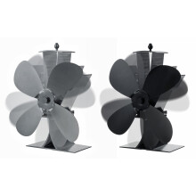 4 Pale Ventilatore per Camino in aluminum 1100rpm Silenzioso Ventilatore a Energia Termica per Stufa a Legna Eco-Friendly Distribuzione Efficien