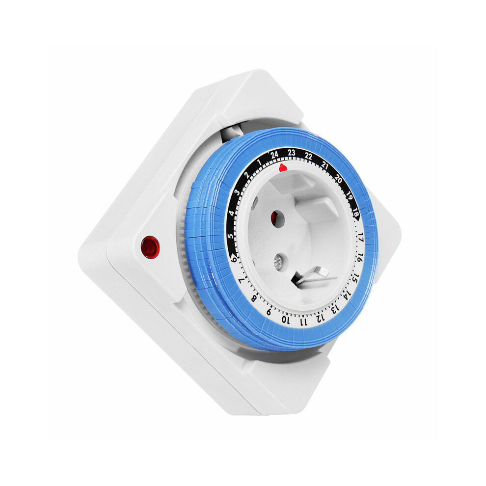 24-Hour 230V 16A Program Timer Socket Mechanical Outlet Timer Eu Plug 9424438503147