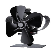 1200RPM Mini Ventilatore da Stufa a Calore Silenzioso con 4 Pale per Camino Eco Fan Distribuzione del Calore Senza Elettricità o Batteria