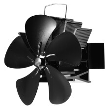 Ventilatore da camino ecologico magnetico da parete con 5 pale e alimentazione autonoma.