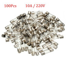 100 Pezzi 10A 250V Fusibili 5*20mm Fusibile a tubo di glass a veloce fusione
