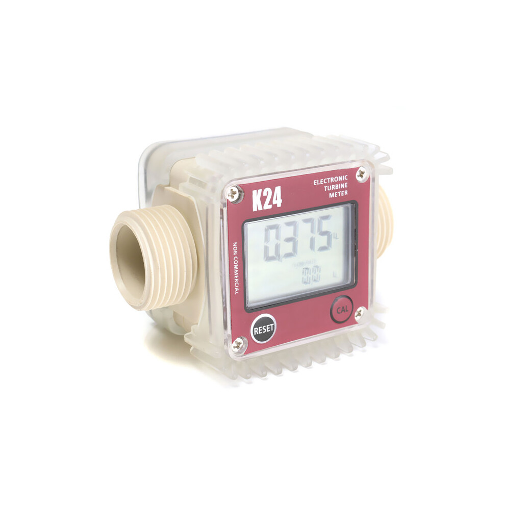K24 Turbine Digital Diesel Fuel Flow Meter For Chemicals Water Red 611901895550