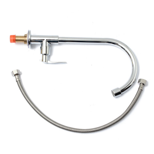 Rubinetto da kitchen Chrome semplice per lavabo con leva singola solo per acqua fredda 2