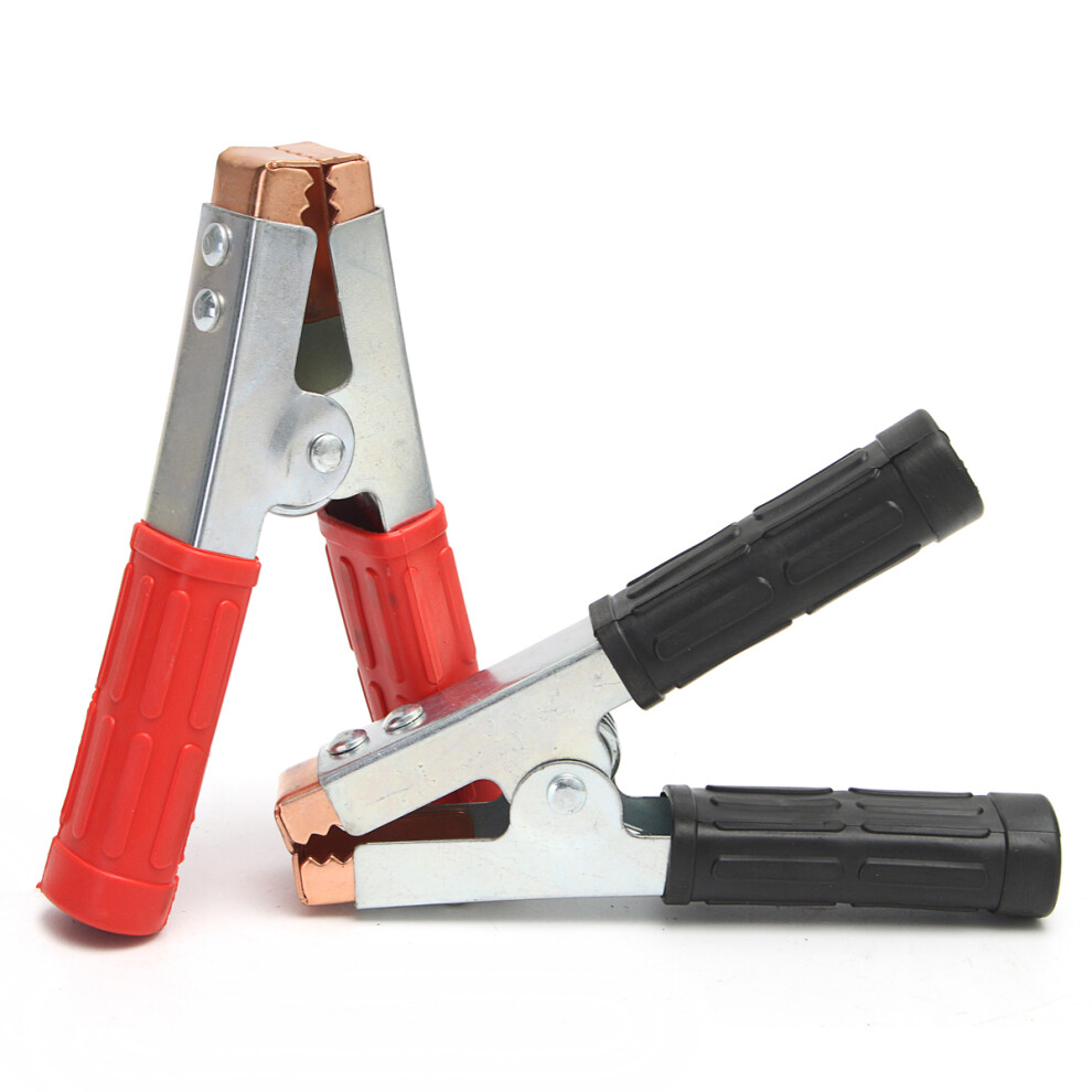 2Pcs Test Clip 600A Heavy Duty Crocodile Alligator Vehicle Boat Battery Clamp Black/Red 601404062320