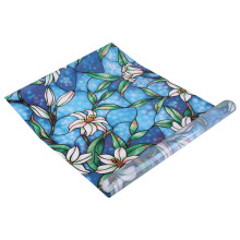45*100cm 3D Raamdecoratie Orchidee Bloem Gehard Glas Raamfolie Sticker DIY UV - blockerende Folie